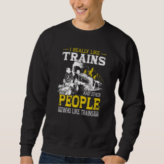 Model Train Layout Apparel Railway Locomotive Rail Sweatshirt