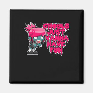 Model Vintage Photograp Ghouls Just To Have Fun A Magnet
