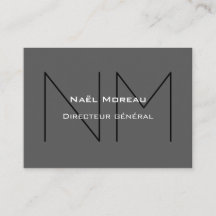 Modèle de carte d'affaires modern avec monograms