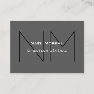 Modèle de carte d'affaires modern avec monograms business card