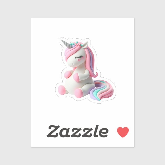 modeling clay unicorn colorful  (Sheet)
