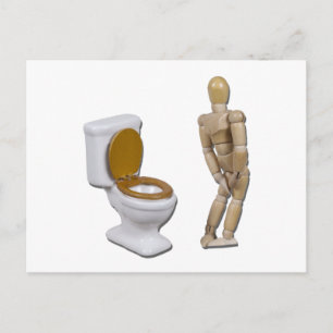 ModelInNeedNextToToilet121611 Postcard