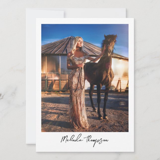 Modelling Acting Comp Card 5 Photo Script (Front)