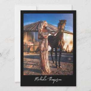 Modelling Acting Comp Card 5 Photo Script Black