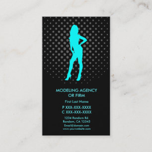 Modelling agency custom business card