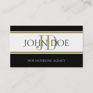 Modelling Agency Gold Stripe W/W Business Card