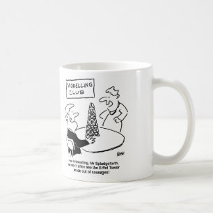 Modelling Club Eiffel Tower Made of Sausages Funny Coffee Mug