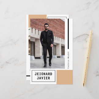 Modelling Comp Card Template