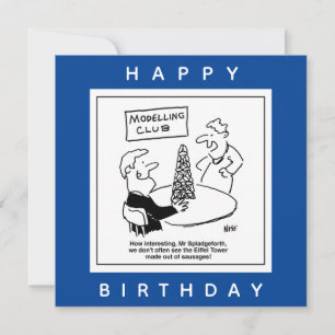 Modelling Eiffel Tower Cartoon Card