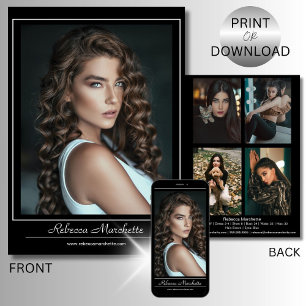 Modelling Photo Card Print Download   5 Photos ZED