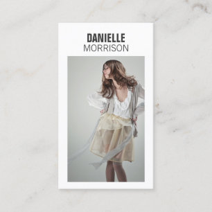 Models and Actors Modern Headshot Business Card