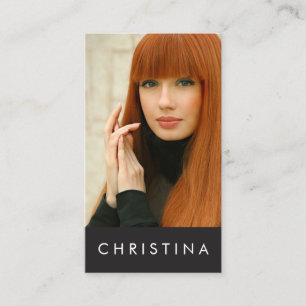 Models and Actors Modern Headshot Business Card