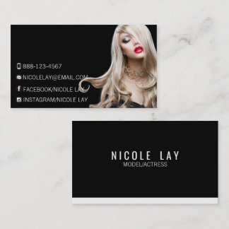 ★ Models and Actors Modern Headshot Business Card★ Card