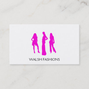 Models (fuchsia) business card
