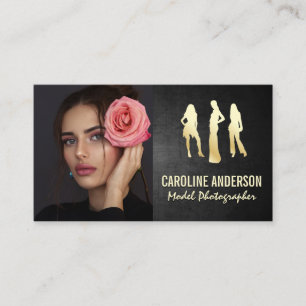 Models Logo Model with Rose Business Card