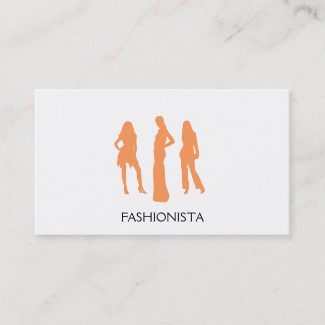 Models (orange) business card (Front)