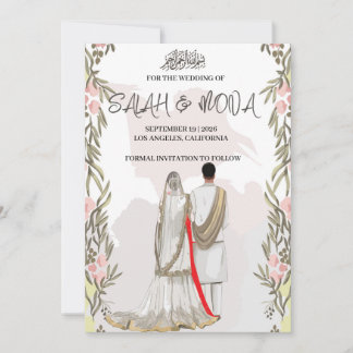 Moden islamic wedding,nikah,walima,invite invitation