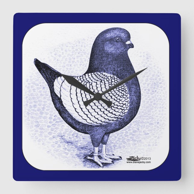 Modena Argent Square Wall Clock (Front)