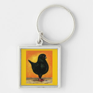 Modena Black Schietti Pigeon Key Ring