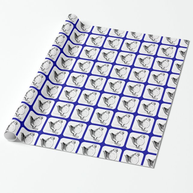 Modena Gazzi Pigeon 1978 Wrapping Paper (Unrolled)
