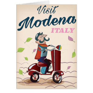 Modena Italy Scooter travel poster
