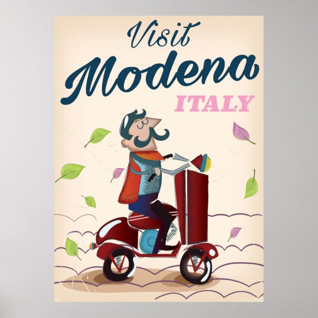 Modena Italy Scooter travel poster (Front)
