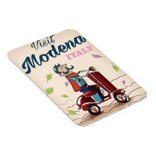 Modena Italy Scooter travel poster Magnet