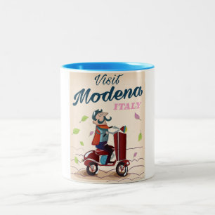 Modena Italy Scooter travel poster Two-Tone Coffee Mug