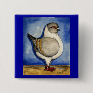 Modena Silver Gazzi Pigeon 15 Cm Square Badge