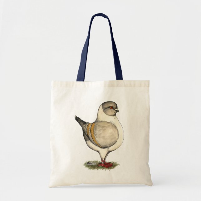 Modena Silver Gazzi Pigeon Tote Bag (Front)