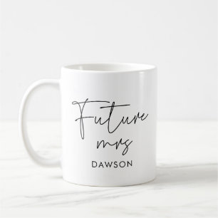 Modenr minimalist Future Mrs personalised Coffee Mug