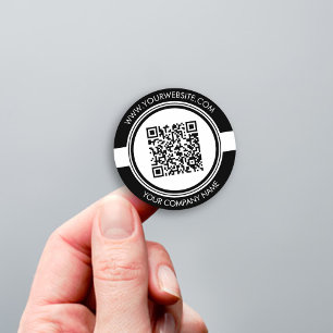 Moder Black and White QR Code Sticker