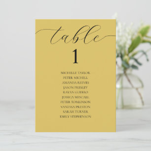 Moder Elegant Sunflower Yellow Seating Chart Invitation