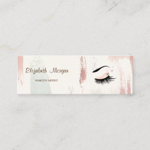 Moder Elegant,Watercor Brush Stroke, Lashes Mini Business Card