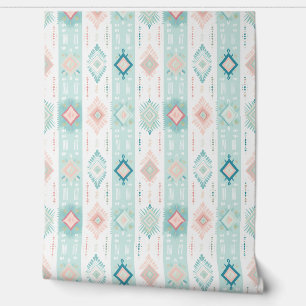 Moder Pastel Boho Print pattern Wallpaper
