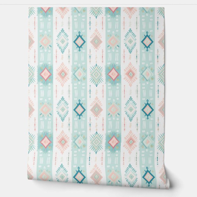 Moder Pastel Boho Print pattern  Wallpaper (Unrolling)