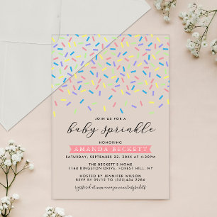 Moder Sprinkle Baby Shower Acrylic Invitations