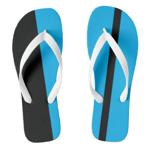 Moderate Light Blue Stylised Vertical Bands Thongs