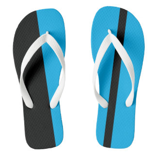 Moderate Light Blue Stylised Vertical Bands Thongs