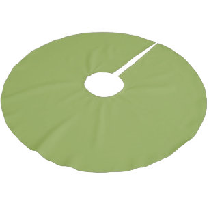 Moderate Lime Green Solid Colour Brushed Polyester Tree Skirt
