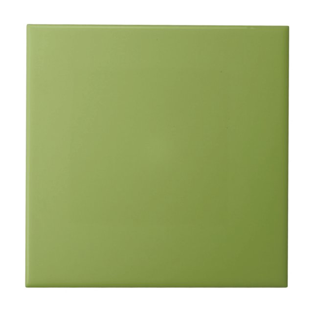 Moderate Lime Green Solid Colour Ceramic Tile (Front)
