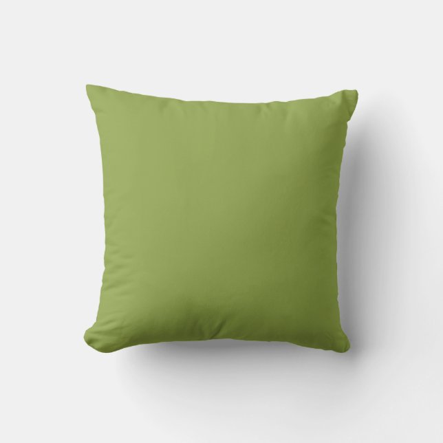 Moderate Lime Green Solid Colour Cushion (Front)