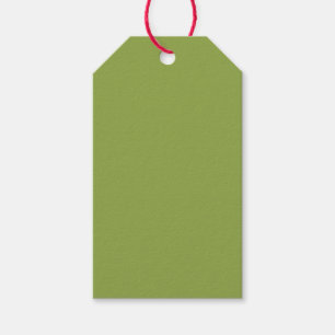 Moderate Lime Green Solid Colour Gift Tags