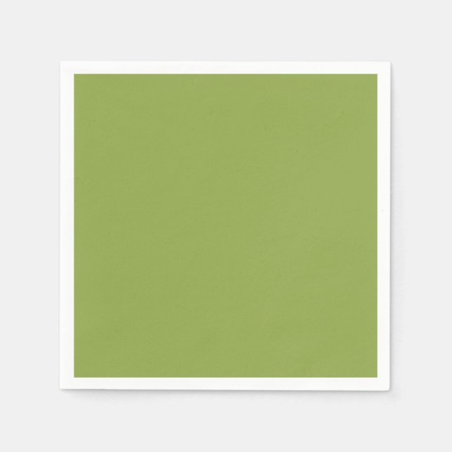 Moderate Lime Green Solid Colour Napkin (Front)