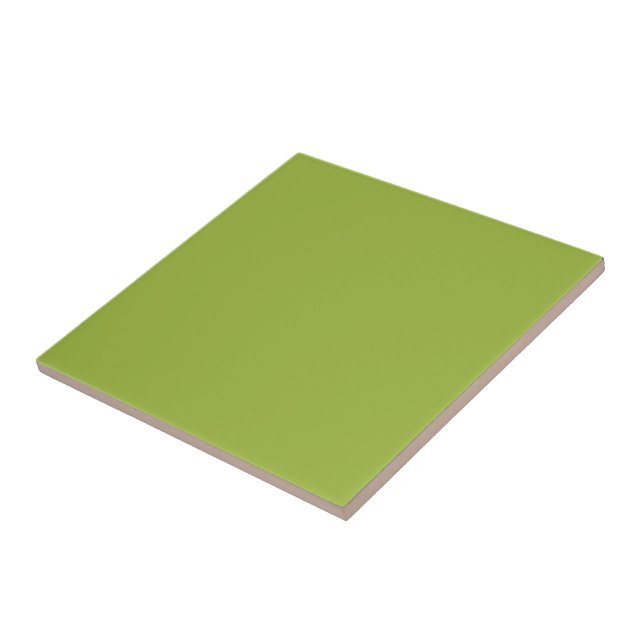  Moderate lime green (solid colour) yellow- green Ceramic Tile (Side)