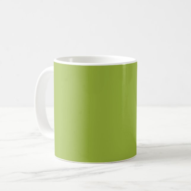  Moderate lime green (solid colour) yellow- green Coffee Mug (Front Left)