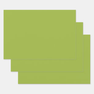 Moderate lime green (solid colour) yellow- green Wrapping Paper Sheet