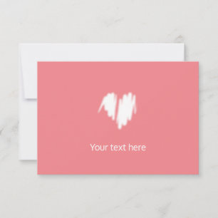 Moderate White Graffiti Sprayed Heart Image Thank You Card