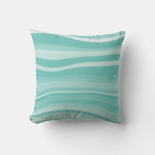 Moderate White&Watercolor Common Blurred Waves Cushion
