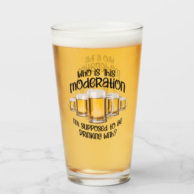 Moderation (in drinking) glass (Front Filled)